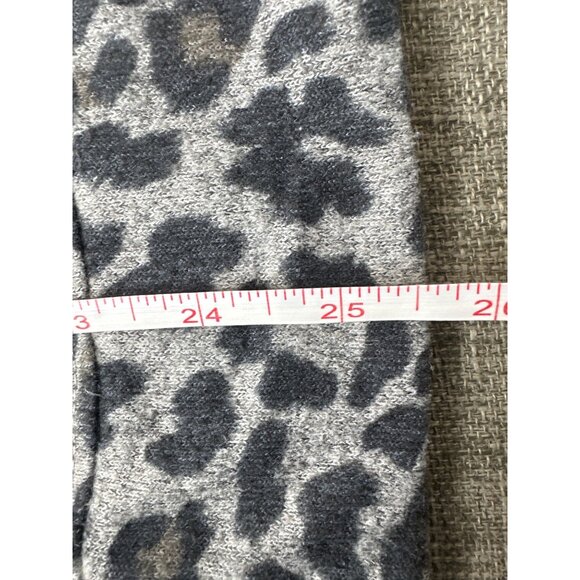 Ellen Tracy Womens XXL Black Gray Leopard Print Soft Lightweight Sweater Top - Picture 8 of 8